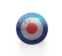 1 x Round RAF Roundel Coaster - Mod Target Royal Air Force Badge Modern Drinks Men Boys Mancave Bar Birthday Bedroom Room House Gift #81537