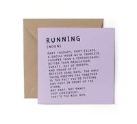 1 x Running Greeting Card - Funny Runner Definition Birthday #73391