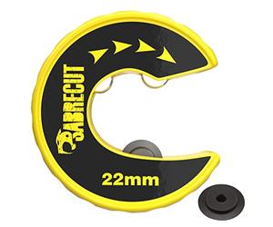 1 x SabreCut APSC22 22mm (55/64") Automatic Clip & Twist Action Pipe Cutter Tube Slice Compact Zinc Alloy Body with Longlife SKS-3 High Chrome Tool Steel Cutting Wheel (Spare Wheel Included)
