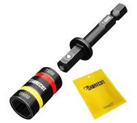 1 x SabreCut SCDIN7-8 Dual Size 7mm & 8mm Magnetic 60mm Long Reversable 2-in-1 Easy Clean Impact Rated Hex Head Nut Socket Driver for Drills and Impact Drivers