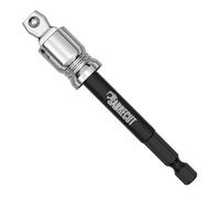 1 x SabreCut SCISA10038 95mm 15 Degree Tilt Socket Adapter 1/4 inch HEX to 3/8 inch Square Drive for Impact Drivers Wrenches and Ratchets
