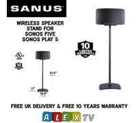 1 x SANUS WSS52 Black or White Wireless Speaker Stand For Sonos Five and PLAY:5