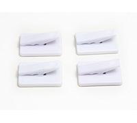 1 X Self-Adhesive Bill Clips & Note Holder - White Plastic