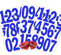 1 x Set of 30 Royal Blue 3" Numbers - Self Adhesive Waterproof Durable Vinyl Stickers - Cut to the sticker Shape - size 75mm