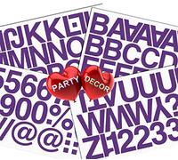 1 x Set of 90 Purple 2" Letters and Numbers - Self Adhesive Waterproof Durable Vinyl Stickers - Cut to the sticker Shape - size 50mm