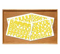 1 x Set of 90 Yellow 2" Letters and Numbers - Self Adhesive Waterproof Durable Vinyl Stickers - Cut to the sticker Shape - size 50mm