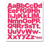 1 x Set of A-Z Hot Pink Capital & Small Letters Full Alphabet - Removable Self Adhesive Waterproof Durable Vinyl Stickers - Cut to The Sticker Shape - Size 20mm