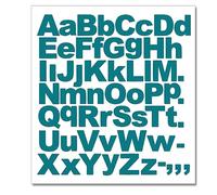 1 x Set of A-Z Turquoise Capital & Small Letters Full Alphabet - Removable Self Adhesive Waterproof Durable Vinyl Stickers - Cut to The Sticker Shape - Size 20mm