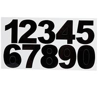 1 x Set of Black 0-9 Numbers - Removable Self Adhesive Waterproof Durable Vinyl Stickers - Cut to the sticker Shape - size 50mm