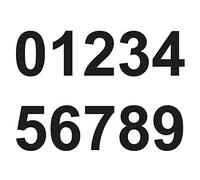 1 x Set of Black 0-9 Numbers - Removable Self Adhesive Waterproof Durable Vinyl Stickers - Cut to the sticker Shape - size 100mm