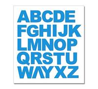 1 x Set of Full Alphabet Big Sky Blue Letters - Removable Self Adhesive Waterproof Durable Vinyl Stickers - Cut to the sticker Shape - size 50mm