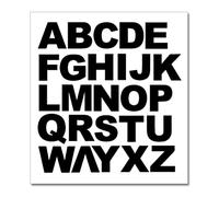1 x Set of Full Alphabet Black Letters - Removable Self Adhesive Waterproof Durable Vinyl Stickers - Cut to the sticker Shape - size 20mm