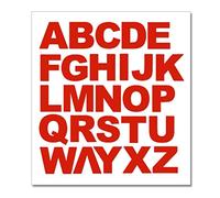 1 x Set of Full Alphabet Red Letters - Removable Self Adhesive Waterproof Durable Vinyl Stickers - Cut to The Sticker Shape - Size 20mm