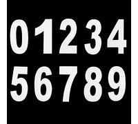 1 x Set of Giant White 0-9 Numbers - Removable Self Adhesive Waterproof Durable Vinyl Stickers - Digitally Cut to The Sticker Shape - Size 100mm