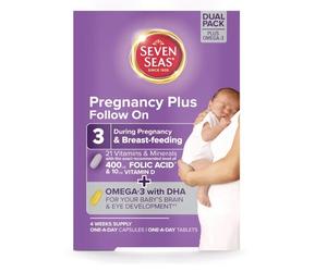1 X Seven Seas Pregnancy Plus Breastfeeding Vitamins Folic Acid & Omega-3 (56)