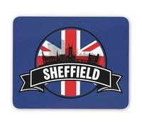 1 x Sheffield Landmarks Mouse Mat - England UK GB Union Jack Skyline Travel Holiday City Flag Computer Mousemat Mousepad Pad IT #83143