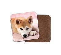 1 x Shiba Inu Puppy Coaster - Cute Dog Akita Dogs Adorable Ginger Mum #15295