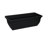 1 x Simpa® Ebony/Black Trough Plastic Garden Planter Indoor & Outdoor Flower/Plant Pot - 46cm Diameter - DIY Drainage Holes.