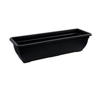 1 x Simpa® Ebony/Black Trough Plastic Garden Planter Indoor & Outdoor Flower/Plant Pot - 60cm Diameter - DIY Drainage Holes.