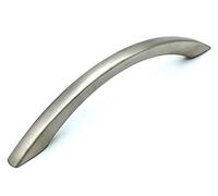 1 x Slim 'D' Style 128mm Handle a Stainless Steel Effect Cabinet Pull by Swish.