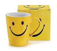 1 X Smiley Happy Face 14 oz Stoneware Coffee Mug/Cup
