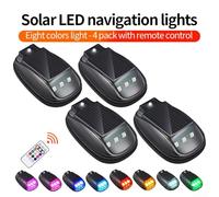 1 X Solar Light Pickup Truck Signal Remote Control Light Solar Powered Light For Pickup For Truck Deep Waterproof Feature Solar Powered LED Lamp 350mAh Battery Capacity (4PCS+Remote Control)