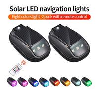 1 X Solar Light Pickup Truck Signal Remote Control Light Solar Powered Light For Pickup For Truck Deep Waterproof Feature Solar Powered LED Lamp 350mAh Battery Capacity (2PCS+Remote Control)