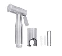 (1 x Spray Head+1 x Base) Toilet Handheld Bidet Sprayer Two Function Shower Faucet Stainless Steel