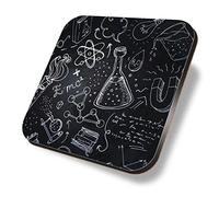 1 x Square Coaster - Black Science Design Chemistry Physics Cork Backed MDF Glossy Tea Coffee Accessory #170195