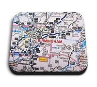1 x Square MDF Fridge Magnet - Birmingham Alabama America USA Travel Map 44283