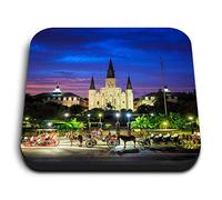 1 x Square MDF Fridge Magnet - Cathedral New Orleans USA 3634