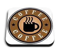 1 x Square MDF Fridge Magnet - Coffee Lover Logo Cup Cafe Barista 4523