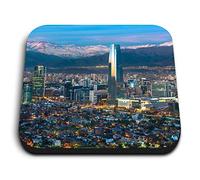 1 x Square MDF Fridge Magnet - Costanera Skyscraper Santiago Chile 44733