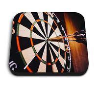 1 x Square MDF Fridge Magnet - Dart Board Darts Bullseye 2415
