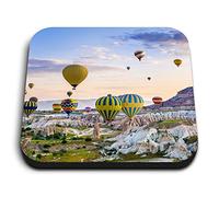 1 x Square MDF Fridge Magnet - Goreme Cappadocia Turkey Balloons 21630