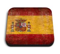 1 x Square MDF Fridge Magnet - Grunge Spanish Flag Spain Espana 45258