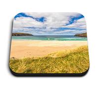 1 x Square MDF Fridge Magnet - Isle of Lewis Beach Scotland 45412