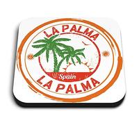 1 x Square MDF Fridge Magnet - La Palma Spain Espana Palm Trees 6101