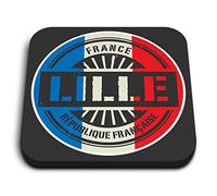 1 x Square MDF Fridge Magnet - Lille France French Flag 6025
