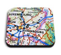 1 x Square MDF Fridge Magnet - Luxembourg Arlon Belgium Map Travel 45633