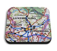 1 x Square MDF Fridge Magnet - Luxembourg Arlon Belgium Travel Map 45634