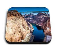 1 x Square MDF Fridge Magnet - Memorial Bridge Hoover Dam 45705