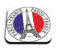 1 x Square MDF Fridge Magnet - Paris Eiffel Tower France Travel 9271