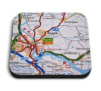 1 x Square MDF Fridge Magnet - Perth Scotland City Travel UK GB Map 46020