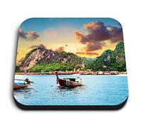 1 x Square MDF Fridge Magnet - Phuket Island Thailand Landscape 16437