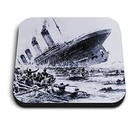 1 x Square MDF Fridge Magnet - Sinking Titanic Ocean Liner Ship 1912 46299