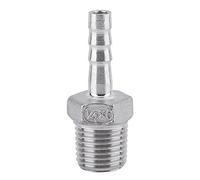 1 X SS304 Stainless Steel Barbed Hose Connector Barb Fitting with Thread Adaptor DFE Tail Pipe 1/8 3/4 for Water Oil Fuel System