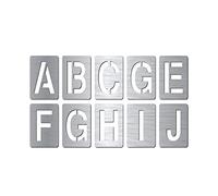 1 x Stainless Steel Wall Painting Stencil, Engraving Numbers, 0-9 Letters A-Z, 6" Templates Reusable DIY Alphabet Craft Template Outdoor Signage for