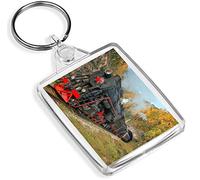 1 x Steam Train Railway Fun Hobby- Keyring - IP02 - Mum Dad Kids #2177