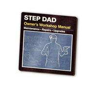 1 x Step Dad MDF Magnet - Owner's Workshop Manual Men's Fridge Toolbox Magnetic #72376